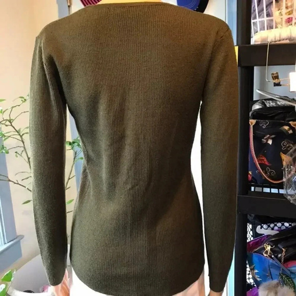 Jacques Ruc Mercerized Wool Blend Long Sleeves Soft Cozy Pullover Sweater Size M - Picture 2 of 5